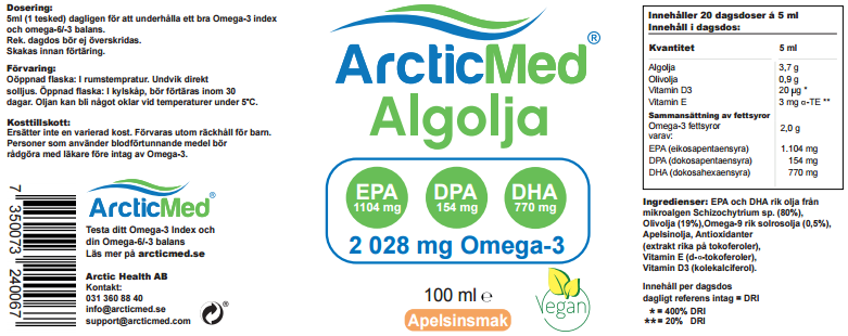 AlgOmega-3 Premium Orange Flavor 6 kpl