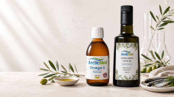Miksi ArcticMed Omega-3 sisältää oliiviöljyä – yhdistelmän taustalla oleva tutkimus