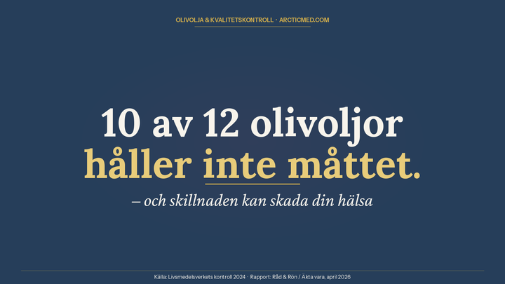 10 av 12 olivoljor håller inte måttet...